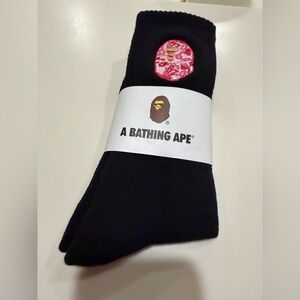A Bathing Ape Black Casual Socks